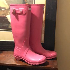 Pink Hunter boots